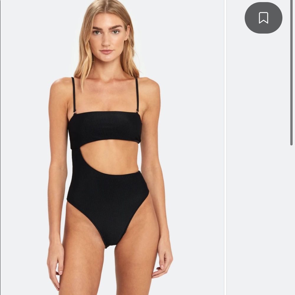 Frankies Bikini side cutout one piece in tan